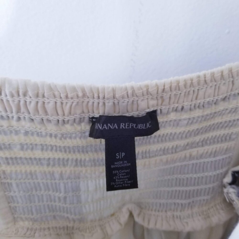 Banana Republic Zephyr Maxi Dress Size S Tiered Gold Stripe - Picture 7 of 7